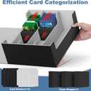 Mlikero Card Deck Case for Trading Cards 1800+, Trading Card Storage Box Fits Toploader and Magnetic Card Holder, Leather Magnetic Closure Deck Box Fit for MTG, TCG