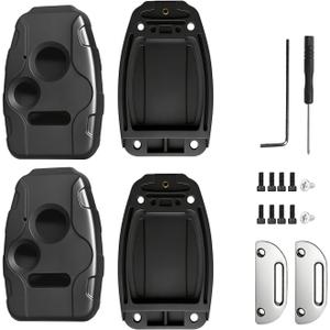 Cutting NOT Required,Key Fob Cover Shell Compatible with Honda Accord Crosstour 2010-2012,Civic EX 2006-2011,Pilot 2005-2008,CR-V 2007-2013 - Premium Durable,Scratch-Resistant (Button 3 - Black 2PCS)