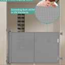 Miumoon 50 inch Retractable Baby Gates 42 inch Tall, Retractable Gate with Reinforced Strip Design to Prevent Crawling Through, Retractable Dog Gate for Stairs, Doorways, Hallways