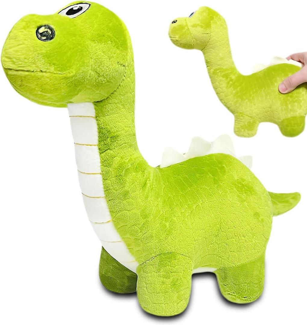 Green Dinosaur Plush Toys for Kids, 12'' Brachiosaurus Stuffed Animal, Cute Plushies for Boys and Girls, Dinosaur Stuffed Animal Plush Toys for Classroom Prizes, Party Favors, Birthday Gifts