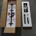 Modern Crystal Chandelier for Dining Room,Black and Gold Pendant Lights Fixture with 8-Lights,Adjustable Height Hanging Ceiling Light for Kitchen Island,Bedroom,Over Table,Living Room