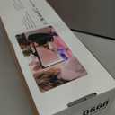 Half Moon Light for Nail Desk, Large Square Nail Lamp for Desk with Phone Holder, Professional Manicurist Desktop Lamp, LED Light Suitable for Manicures, Tattoos, White with Rhinestones (1 Pack)