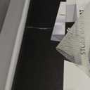 Black Stone Bath Mat, 32''x20'' Non-Slip Diatomaceous Earth Stone Bath Mat, Super Absorbent Quick Drying for Bathroom/Kitchen, Easy to Clean (Black 1 Pack)