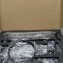 Matte Black Bathroom Hardware Set 6-Piece, SUS304 Stainless Steel Bath Accessories Kit, Includes 24" & 16" Towel Bars, Toilet Paper Holder, Towel Ring, 2 Robe Hooks, Wall Mounted Round Style