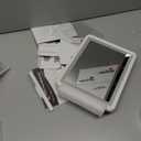 Heated Shower Mirror Fogless for Shaving, 3 Colors Stepless Dimmable Lights Fogless Mirror for Shower, Rechargeable Anti Fog Shaving Mirror for Shower with Razor Holder, Light Memory Function, White