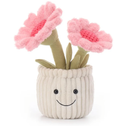 Apricot Lamb Soft Sunflower Plant Plush Toy, Stuffed Pink Flower for Kids, Soft Cute Plush Toys for Baby Girl and Boy, Fluffy Potted Sunflower