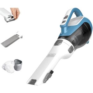 BLACK+DECKER dustbuster AdvancedClean Handheld Vacuum Cordless, Compact Home and Car Vacuum with Crevice Tool, Rotating Nozzle and Charging Station, Large Dust Bowl (CHV1410L)