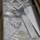 Dresser for Bedroom with 9 Drawers & 2 Open Shelves, Fabric Storage Cabinet, Chest of Drawers, Long Dresser for Closet, Wooden Top & Metal Frame, Classic White