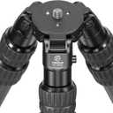 FANAUE Carbon Fiber Tripod, 68" Professional Camera Tripod, Compact Lightweight Tripods with 3-Section Legs, Load Up to 40 lbs, for DSLR Camera - HTC-4030CK