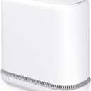 MOPALL Bathroom Trash Can, 3.3 Gallon Slim Garbage Can with Lid, Adsorption Narrow Trash Bin with Press-Top Lid, Plastic Small Waste Basket for Kitchen, Bathroom, Office, Bedroom, Living Room(White)