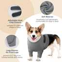 IDOMIK Dog Recovery Suit for Front Legs, Adjustable Dog Leg Sleeves to Stop Licking, Dogs Elbow Braces Protector for Leg Injuries Shoulder Wound, Cone Collar Alternatives,Grey,M