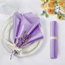 KKJIAF 50 Pack Lavender Square Satin Napkins 17x17 Inch Soft Smooth Cloth NapkinsSilky Table Napkin for Wedding Banquet Party Decoration