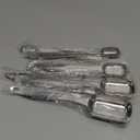 U-Taste Narrow Square Measuring Spoons: 18/8 Stainless Steel Kitchen Measure Teaspoon Tablespoon with Leveler, Polygon Rectangular Metal Jar Scoop for Baking Cooking, Coffee, Spice, Powder (Set of 8)