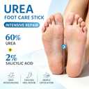3 x 60% Urea Foot Cream Stick + 2% Salicylic Acid | Intensive Repair for Cracked Heels & Calluses, Deep Moisturizing Foot Balm, Exfoliating, Fast-Absorbing