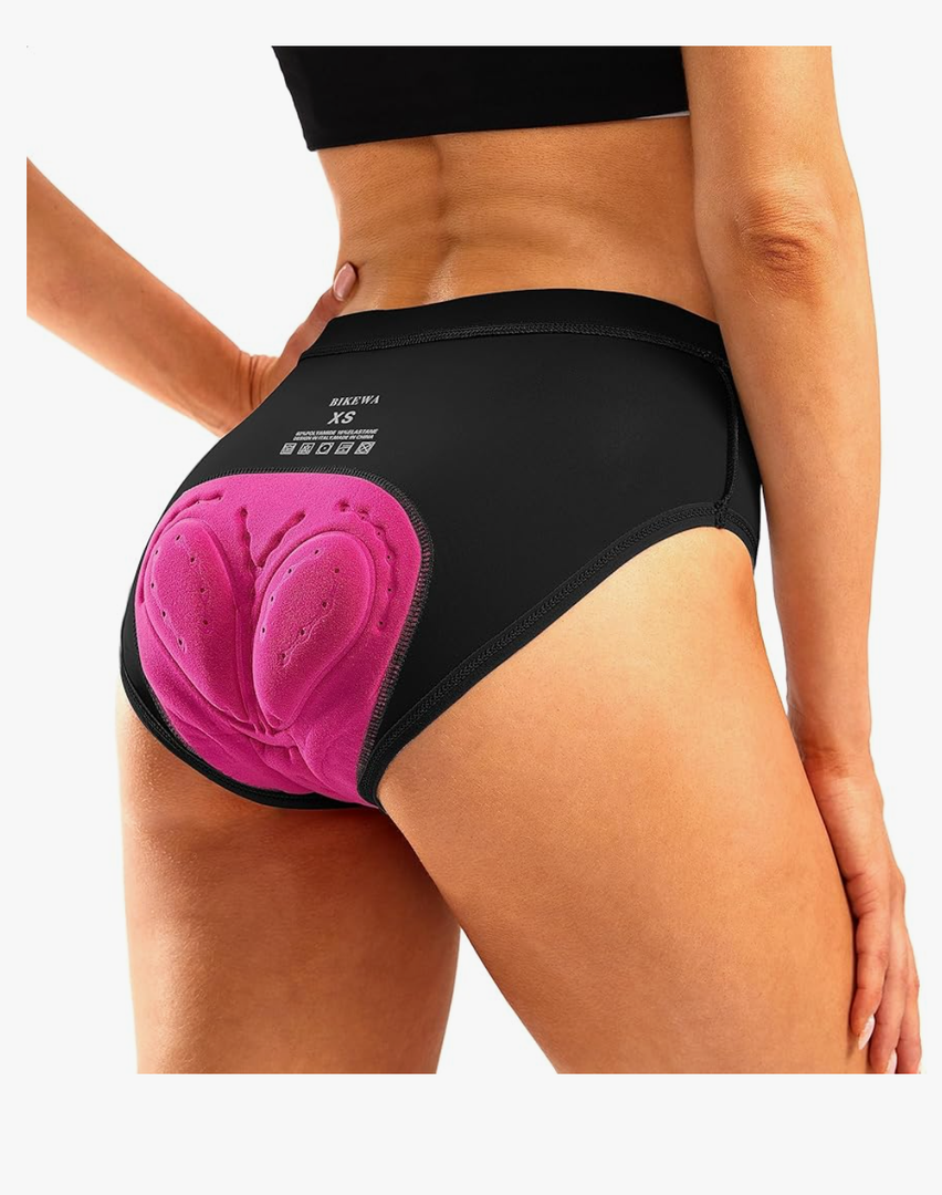 Bikewa Women's 4D Padded Bike Underwear Cycling Bicycle Shorts Biking Riding Briefs Biker Cycle Undershorts for Women Size S