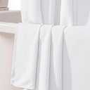 Awellife Waffle Hotel Textured White Shower Curtains for Bathroom Fabric Liner, 72" W X 72" L Inch