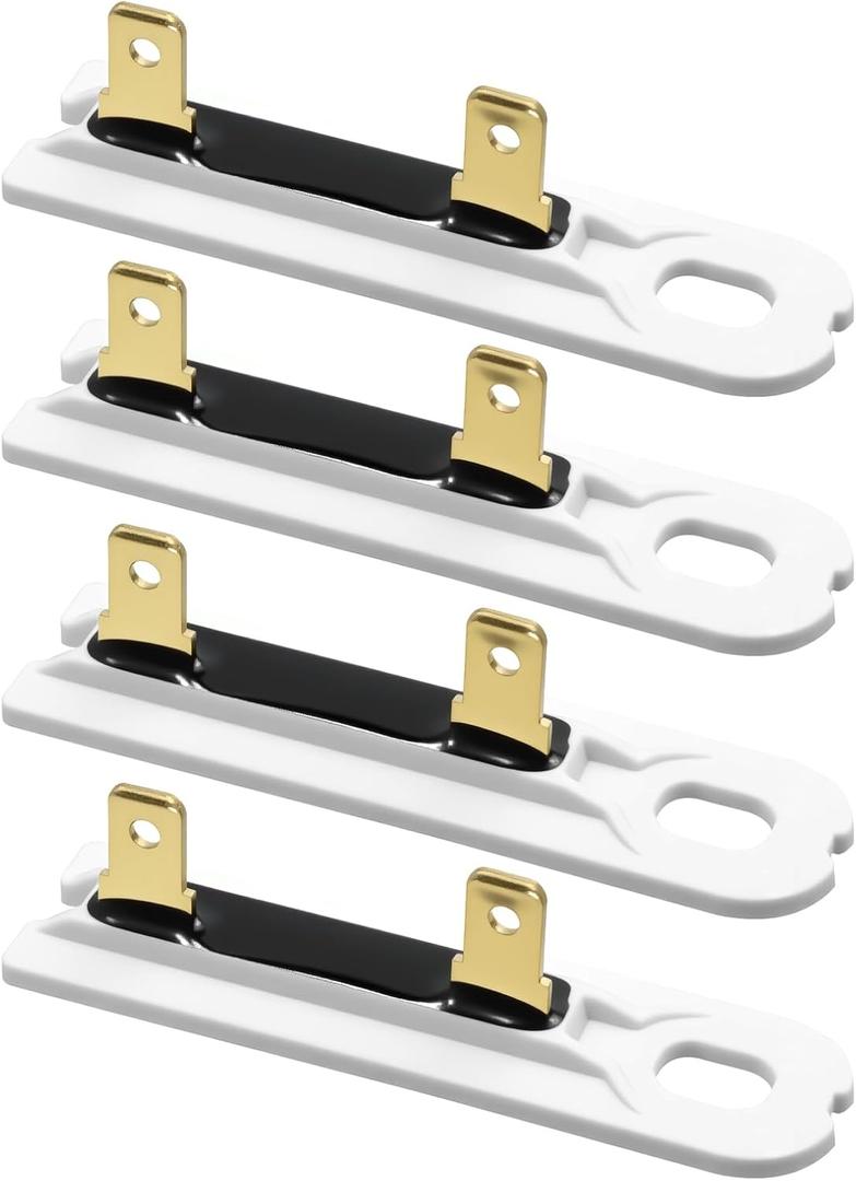 4 Pcs WP3392519 Dryer Thermal Fuse, High Temperature Cut-Off Switch Compatible with Whirlpool KitchenAid Dryers, Replaces 3388651 694511 AP6008325, Universal Replacement Part
