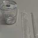 13oz/400ml Glass Water Tumbler with Straw and Lid Sealed Carry On Thick Wall Iced Coffee Cup Glass Cup for Water, Iced Tea Fruit Juice Etc(Aurora White