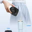 Cordless Rechargeable Ultrasonic Retainer Cleaner, 50kHz Portable Sonic Cleaner for Mouth Guard and Denture, Ultra-Thin Night Guard Aligner Cleaner with 6pcs Tablets, Glossy Black