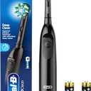 Oral-B Pro 100 CrossAction, Battery Powered Toothbrush, Black, 1 Count (Pack of 1)