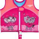 Speedo Kids' Begin to Swim Flotation Classic Life Vest UPF 50 (Large, Flu Orange Otter Ellie)