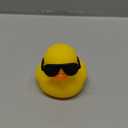 Hoemwarm 24 Set Mini Rubber Ducks with Sunglasses, Tiny Bath Rubber Ducks Bulk for Car Dashboard Decorations Cruise Birthday Party Favors (Yellow)