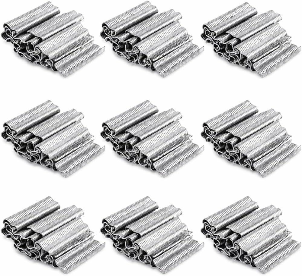 Hog Ring Kit HeavyDuty ManganeseSteel Tool for Fencing, Animal Cages, Upholstery & Wire Railing Repair-6000Rings