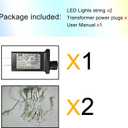 Christmas Lights 34FT Outdoor Waterproof Decoration String Lights 100 Count Warm White for Wedding Outdoor Indoor Xmas Party Christmas Tree Bushes (2, 34ft)