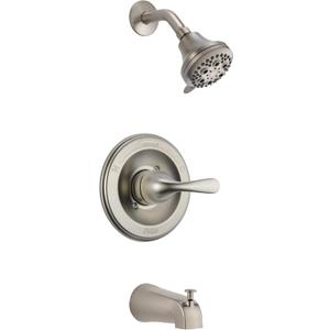Delta Classic 13 Series 5-Setting Bathtub and Shower Faucet Set, Brushed Nickel Shower Head and Handle Set, Valve Trim Kit, Stainless T13420-SS (Valve Not Included)