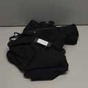 VFSHOW Womens Ruffle One Shoulder Strap Ruched Formal Prom Wedding Maxi Dress V Neck Elegant Split Cocktail Evening Long Gown (Medium, Solid Black)