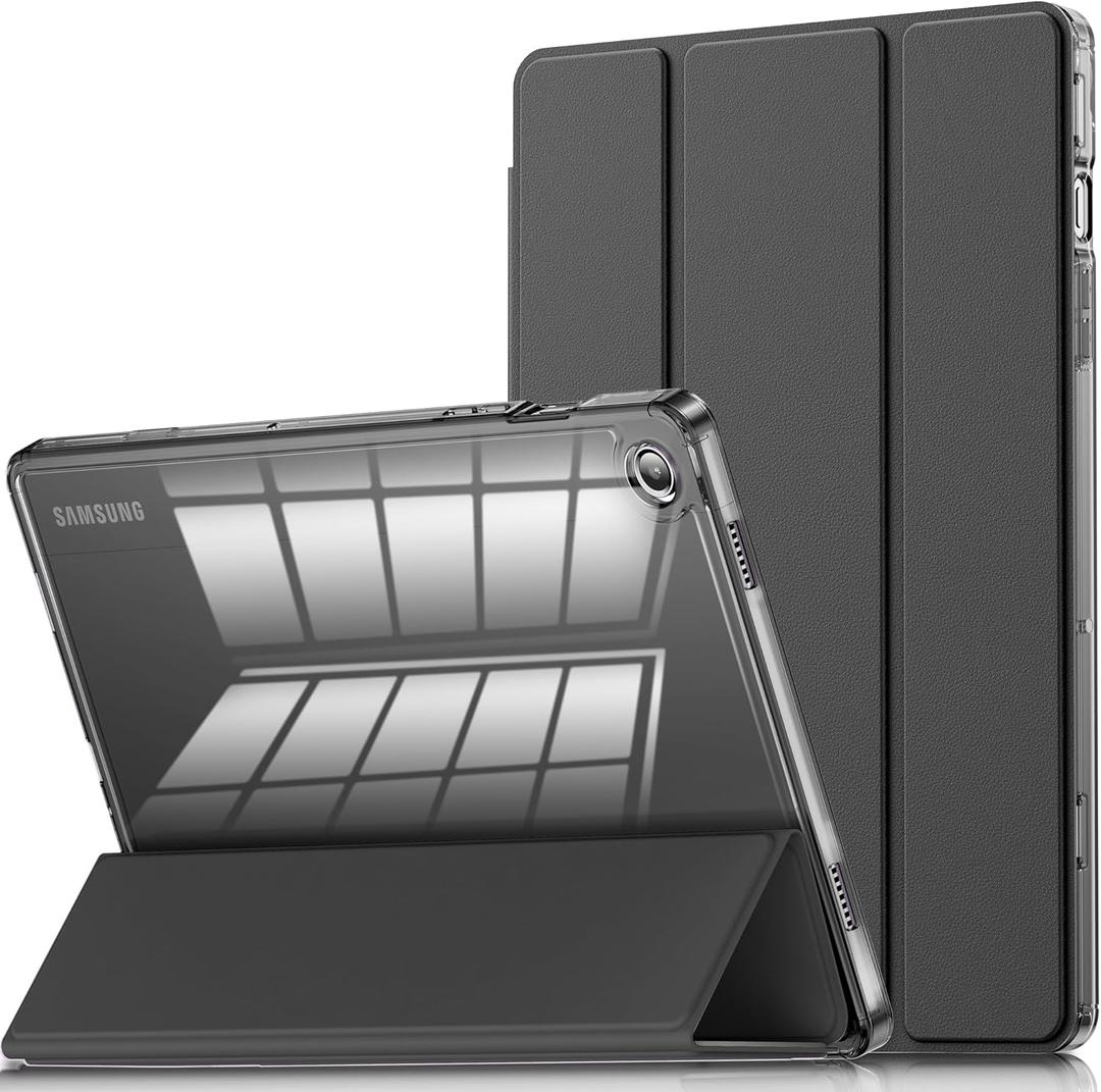 INFILAND Compatible with Galaxy Tab A9 Plus 5G Case, Slim Stand Crystal Clear Protective Smart Cover for Samsung Galaxy Tablet A9 Plus 11 Inch 2023 Model (SM-X210/X216/X218) Auto Wake/Sleep (Black)
