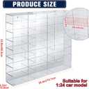 Juexica Clear Acrylic Toy Car Display Case 1: 24 Scale Diecast Display Box Wall Mounted Shelf for Storage Toy Car Mini Model Race(24 Grids)