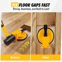 Floor Gap Fixer Tool with Rubber Mallet, Iron Body & Strong Suction Cup, Includes 5 Sticky Pads for Laminate, Vinyl, Wood & Tile Flooring Installation and Repair