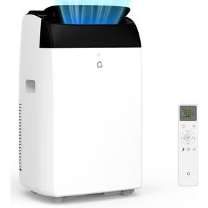 GarveeLife 14000 BTU Portable Air Conditioners - Large 3 in-1 Standing AC Unit Cooling Up to 750 Sq.Ft - Quiet Air Condicionado with Remote Control, Cool, Fan, Dehumidifier, 24H Timer - Room Bedroom Indoor Floor