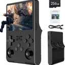 30000 Games in 1Handheld Game Console,3.5-Inch IPS Screen Retro Gaming Console,30000 Classic Games, 3800mAh,20Mainstream Emulator,Built-in 256G TF Card,(Black)