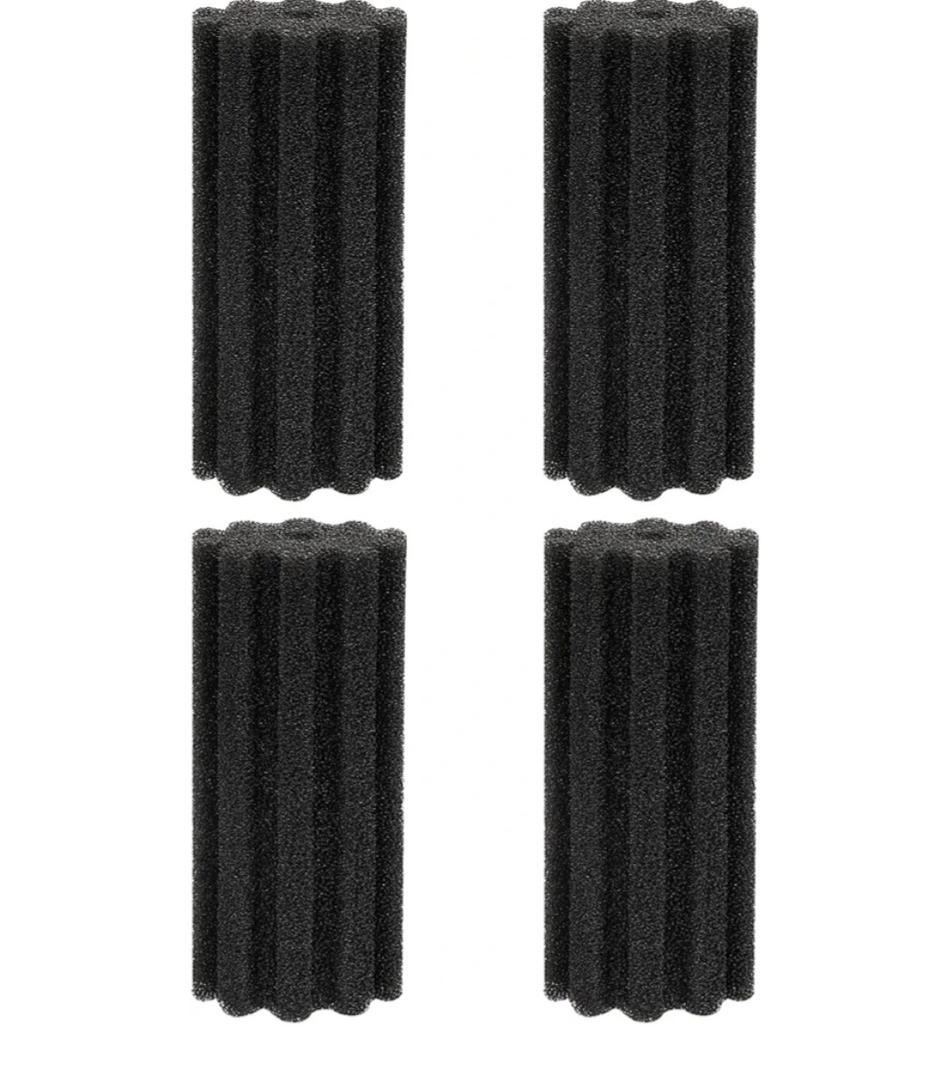 hygger Pack of 4 Replacement Sponges for Aquarium Vertical Stripes Double Sponge Filter (S)