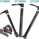 Bicycle Hub Thru Axle Adapter for BOOST Forks Quick Release Thru Axle With Handle Bike Bicycle Front Fork Spindle Lock For MTB Or Road Bicycles(15x100mm)