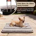 pobopobo Dog Crate Pad, Ultra Soft & Anti-Slip Kennel Mat, Secure Fit for Metal Crates & Dog Cages, Washable Cozy Bed for Small  Dogs Light Brown, S(23"*14"*1.5")