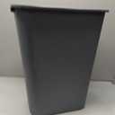 Amazon Basics Lightweight Rectangular Commercial Office Wastebasket, 10 Gallons, Grey