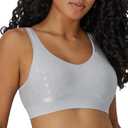 Bali Women's Comfort Revolution Wireless Bra, ComfortFlex Fit Full-Coverage Bra, DF3488 (Crystal Grey Pattern)
