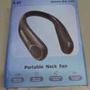 Portable Neck Fan,Hands Free Personal Wearable Bladeless Fan,6000mAh USB Rechargeable,360 Cooling,LED Display,4-Speeds,Birthday Gifts for Men Women Dad Mom,Fathers Day,Mothers Day Gifts (Light grey)