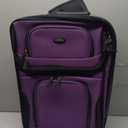U.S. Traveler Rio Lightweight Softside Rolling Carry-on Suitcase, 2-Wheel Single, Purple, 21"