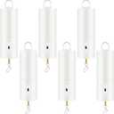 Therwen 6 Pcs Ornament Spinner Battery Operated Wind Spinner Motor Rotator Disco Ball Motor Outdoor Hanging Ornament for Halloween Mardi Gras Decoration, No Battery(White)