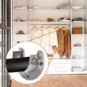 Coloch 16 Pack Stainless Steel Closet Pole Sockets, 1-1/4 Inch Closet Rod Support U-Shaped Curtain Rod Holders Flange Set Rods Holder with Screws