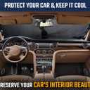 EcoNour Windshield Sunshade for Cars | Full-Coverage Heat & UV Protection | High-Performance Light Blocking Sun Shade | Foldable Design Keeps Interior Cool | Compact Storage- Medium