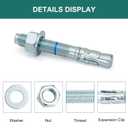 3/4" x 5-1/2" Concrete Anchors (10 Pack) 3/4 inch Wedge Anchors Bolts Zinc Plated