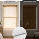 LazBlinds 100% Blackout No Drill Bamboo Roman Shades, Cordless Bamboo Blinds for Indoor Windows, Room Darkening Shades for Home & Patio, Thermal Insulated, Brown206, 22" W x 48" H