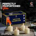 Candle Charisma Vanilla Scented Votive Candles - 15 Hour Burn time - Set of 36 for Dinner, Wedding, Halloween and Holiday Decorations