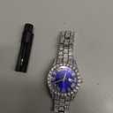 SENRUD Men's Diamond Watch Fashion Crystal Rhinestone Quartz Analog Watch Iced-Out Bracelet Wrist Watch