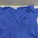 WEACZZY Women's Summer Short Sleeve Casual Dresses V-Neck Floral Party Dress with Pockets (X-Large, A Royal Blue)